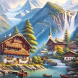 Wooden Village Puzzle 260 Pieces