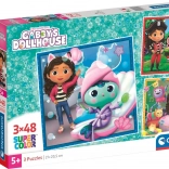 Puzzle CLEMENTONI Gabby's Dollhouse 3×48 pieces