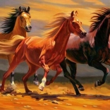 Diamond Mosaic – Three Horses