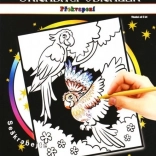 Scratch-off picture with surprise Two Parrots 20x25 cm