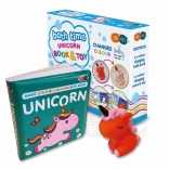 Magical color-changing bath book with toy – unicorn