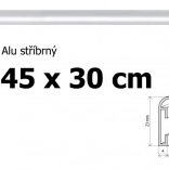 Aluminum frame 45 × 30 cm – silver