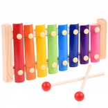 Colorful wooden kids’ xylophone glockenspiel