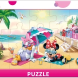 Puzzle DINO Minnie and Daisy at the Beach 15 Pieces