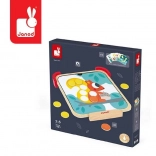 Magnetisk træpuslespil med tavle Jeg lærer farver JANOD