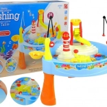 water play table with fishing and light effects, 25 pieces