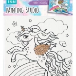 painting set canvas unicorn rainbow
