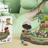 Woopie dinosaur fish fishing – magnetic game for kids, 2 rods