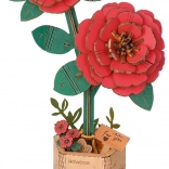 3D houten puzzel rode camelia ROWOOD