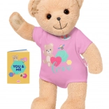 BABY BORN plush teddy bear in pink outfit 36 cm