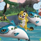 Puzzle CLEMENTONI Leo and Tig on the water MAXI 24 pieces