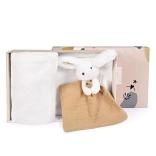 Gift Set Happy Bunny Blanket and Beige Lovey