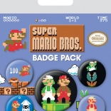 Lot de badges SUPER MARIO BROS. (5 pièces)