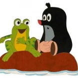 DoDo grote houten decoratie Krtek en de kikker