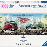 RAVENSBURGER Panoramic Puzzle Across the Alps with VW, 1000 Pieces
