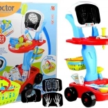 Medical trolley with accessories, 22 pieces