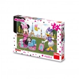 Puzzel Minnie en Daisy in Parijs 24 stukjes
