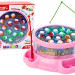 Pink kids’ fishing game with lights and sounds