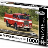 Puzzle Retro Cars Škoda 706 RTH CAS 25 Fire Truck 1000 Pieces