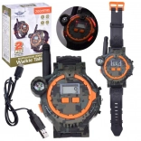 Military Watch with Walkie-Talkie and Compass