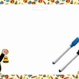 Tableau double face A4 avec marqueurs - Taupe