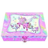Secret letter set and jewelry box with unicorn motif
