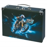 Folding School Briefcase with Motocross Design
