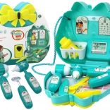 Medical kit for children in a turquoise handbag