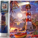 Diamanten schilderij Vuurtoren 30x40 cm