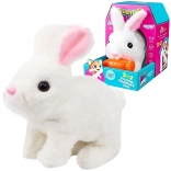 Interactive Plush Bunny with Carrot WOOPIE – White