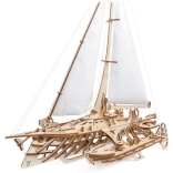 Ugears 3D wooden mechanical sailboat Merihobus – trimaran