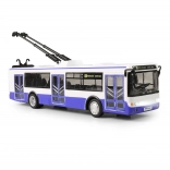 Trolleybus with Czech stop announcements 28 cm blue