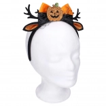 Karnawałowa opaska z uszami i ozdobą dyni
