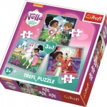 Trefl puzzle Nella, the Princess Knight – 3-in-1 set (20, 36, 50 pieces)