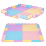 Foam puzzle play mat with playpen 141.5 × 141.5 cm, 24 pcs IPLAY