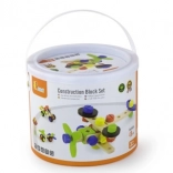 Konstruktionssæt i træ i spand, 48 dele (3+)