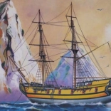 Model piratenschip Black Falcon 1:120