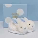 Doudou set of booties with rattles Blue Rabbit for children 0-6 months