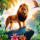 TREFL Puzzle King of the Jungle 200 pieces