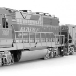 METAL EARTH 3D Puzzle Freight Locomotive with 4 Cars (Deluxe Set)