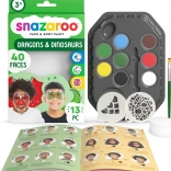 SNAZAROO Set of 8 Face Paints - Dragons and Dinosaurs