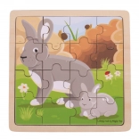 Bigjigs Toys puzzel konijn met konijntje