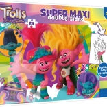 Double-sided puzzle TREFL Trolls 3 Happy Troll Day SUPER MAXI 24 pieces