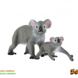 Koala kölyökkel – 2 darabos műanyag figura készlet 4–6 cm