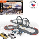 790 cm-es versenypálya két autóval, elemes