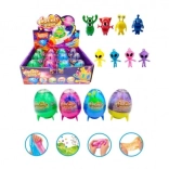 Teddies glitter slime with alien – fun putty with figurine (assorted colors)