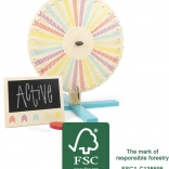 wooden wheel of fortune with school board SMALL FOOT Active
