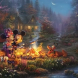 Puzzle SCHMIDT Mickey and Minnie: Romance by the Fire 200 Pieces