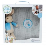 Peter Rabbit gift set with knitted blanket