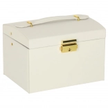 Jewelry Box with Drawers and Mirror, White
